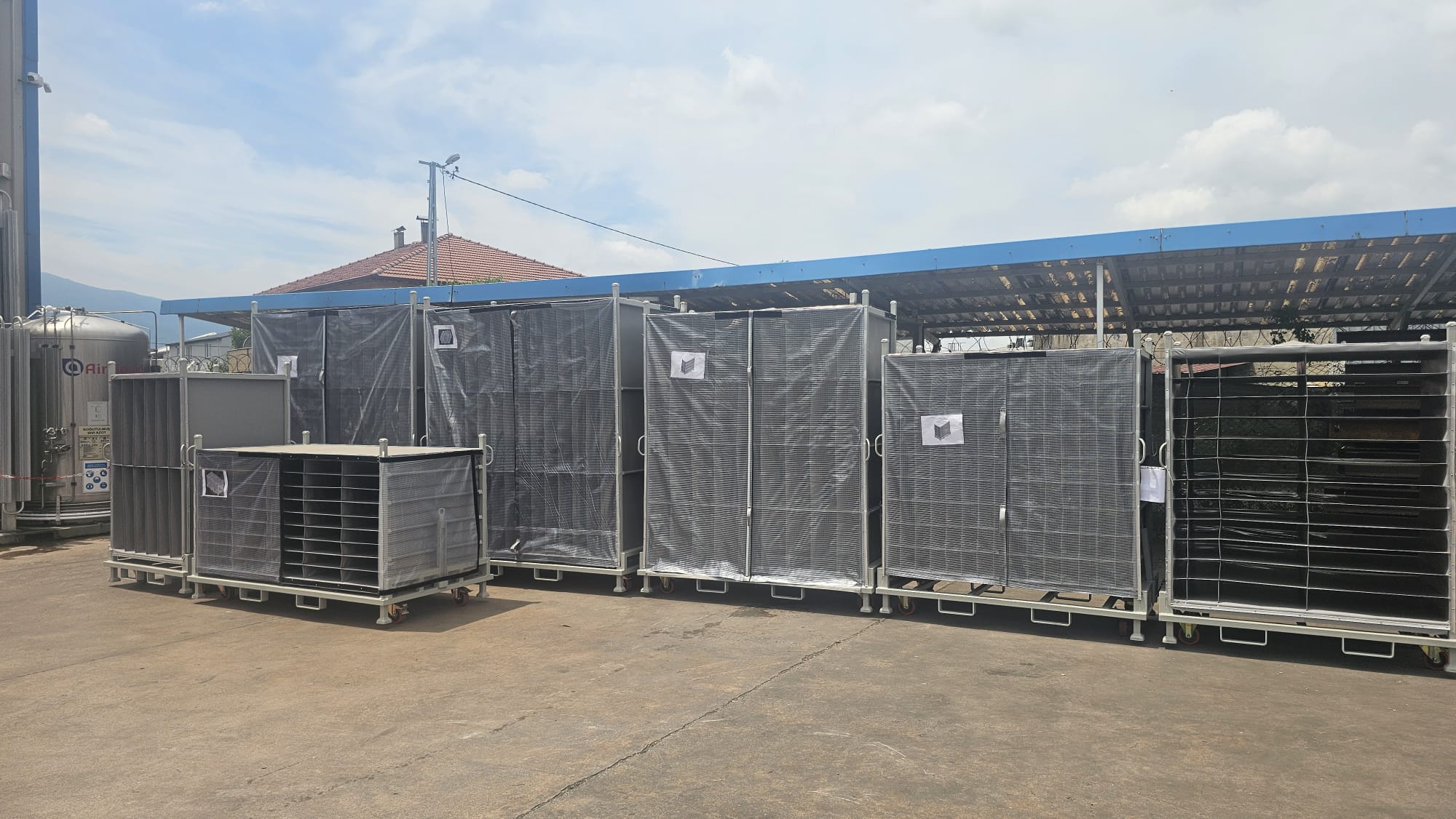 Fabric Coverd Cage Trolley for Automotive